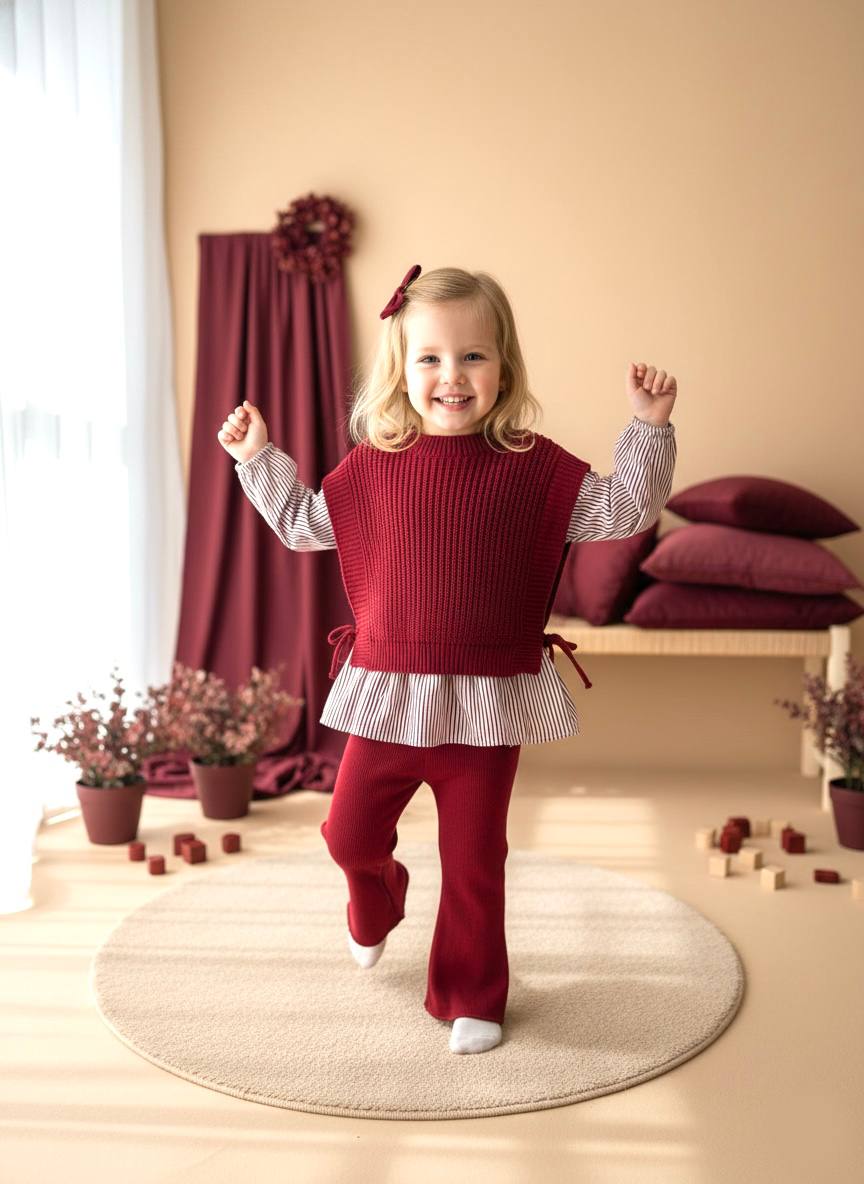 IMG_2702 2 Red knitted set - Image 1