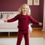 Burgundy knitted set