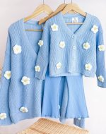 Mini me baby blue set Mother & daughter - Image 2