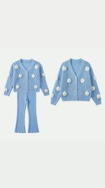Mini me baby blue set Mother & daughter